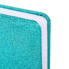 Ежедневник датированный 2027, А5, 138x213 мм, BRAUBERG "Sparkle", под кожу, блестки, бирюзовый, 117966 - фото 3