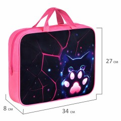 Папка на молнии с ручками BRAUBERG А4, 1 отделение, полиэстер, 80 мм, "Pink lava", 273299 Папка на молнии с ручками BRAUBERG А4, 1 отделение, полиэстер, 80 мм, "Pink lava", 273299 - фото 8
