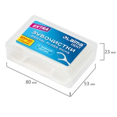 Зубочистки-флоссеры с зубной нитью "200 шт. (4х50 шт.) + 20 в подарок!", в боксе, LAIMA DENT, 609406 - фото 6