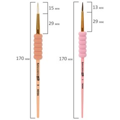 Кисти c EVA-вставкой НАБОР 5 шт. (ПОНИ круглые №1, 4; КОЗА круглые №3, 6; ЩЕТИНА плоская №4), BRAUBERG KIDS, 201091 - фото 9