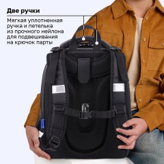 Ранец BRAUBERG SHINY, 2 отделения, с брелоком, "Тигр", СВЕТЯЩИЙСЯ РИСУНОК, 38х28х14 см, 270698 - фото 23