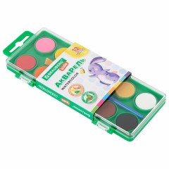 Краски акварельные BRAUBERG KIDS, 12 ярких цветов, круглые кюветы, пластиковый пенал, 191806 - фото 2