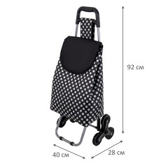 Сумка-тележка хозяйственная 92x40x28 см, 34 л, до 30 кг, Оксфорд 600D, КОЛЕСА ДЛЯ ЛЕСТНИЦ, BOOMHOUSE (БУМХАУС), 701413 - фото 8
