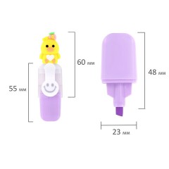 Набор текстовыделителей с топперами 6 ЦВЕТОВ ПАСТЕЛЬ, "НЕЖНЫЕ ЦЫПЛЯТА", линия 1-4мм, FUNSTER (ФАНСТЕР), 152653 - фото 6