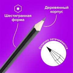 Карандаши чернографитные разной твердости НАБОР 6 штук, 2H-2B, BRAUBERG "Line", 180650 Карандаши чернографитные разной твердости НАБОР 6 штук, 2H-2B, BRAUBERG "Line", 180650 - фото 13