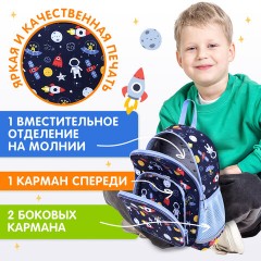 Рюкзак BRAUBERG KIDS PLAY детский, 1 отделение, 3 кармана, "In space", 29х23х12 см, 272051 Рюкзак BRAUBERG KIDS PLAY детский, 1 отделение, 3 кармана, "In space", 29х23х12 см, 272051 - фото 14