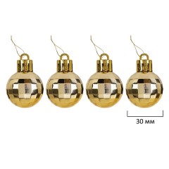 Шары новогодние ёлочные "Black&Gold", НАБОР 130 предметов, черный/золото, пластик, ЗОЛОТАЯ СКАЗКА, 592183 - фото 11