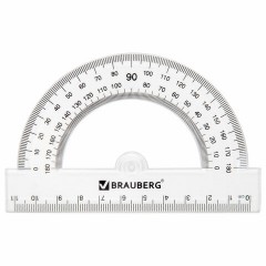 Набор чертежный BRAUBERG (линейка 20 см, 2 треугольника, транспортир), прозрачный, 210853 Набор чертежный BRAUBERG (линейка 20 см, 2 треугольника, транспортир), прозрачный, 210853 - фото 4