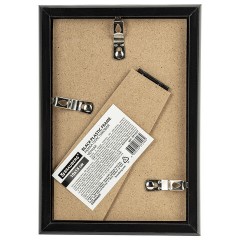 Рамка 10х15 см небьющаяся, багет 14 мм, пластик, BRAUBERG "Original", черная, 391227 - фото 2