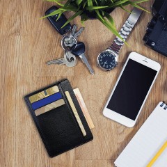 Картхолдер для трех карт с двумя дополнительными карманами, 12х8,6 см, черный, BRAUBERG, 238763 - фото 7