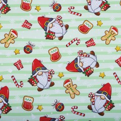 Бумага упаковочная мелованная BIG SIZE новогодняя "Гномики", 0,7х10 м, ЗОЛОТАЯ СКАЗКА, 592195 - фото 5
