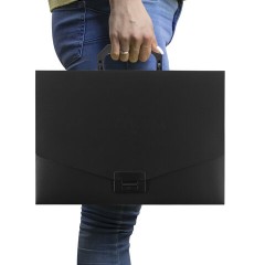 Портфель пластиковый STAFF А4 (320х225х36 мм), без отделений, черный, 229241 Портфель пластиковый STAFF А4 (320х225х36 мм), без отделений, черный, 229241 - фото 8