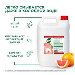 Средство для мытья посуды 5 л, СИФ "Красный апельсин и эвкалипт", гель - фото 3