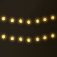 Электрогирлянда-нить комнатная 1,8 м, 16 LED, с насадками, вид: "Шарики", бронза, тёплый белый, на батарейках, ЗОЛОТАЯ СКАЗКА, 592558 - фото 6