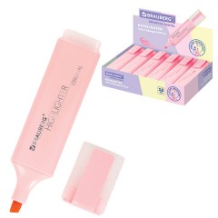Текстовыделитель BRAUBERG "ORIGINAL PASTEL", ПАСТЕЛЬНЫЙ РОЗОВЫЙ, линия 1-5 мм, 151693