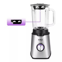 Блендер стационарный KITFORT КТ-1344, 800 Вт, 3 скорости, чаша 1,5 л, металл, черный/серебро - фото 3