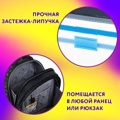 Папка для тетрадей ЮНЛАНДИЯ А5, пластик, 2 отделения, клапан на липучке, "No limit", 273334 - фото 8