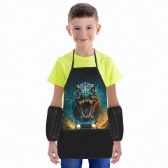 Фартук с нарукавниками для уроков труда BRAUBERG KIDS, 2 кармана, регулировка по росту, 46x54 см, "Динопогоня", 273760 - фото 2