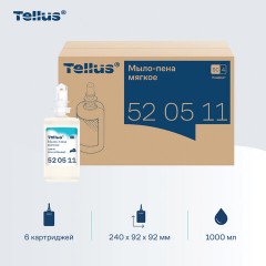 Картридж с жидким мылом-пеной одноразовый Tellus/TORK (Система S4) Advanced, мягкое, 1 л, 520511 - фото 7