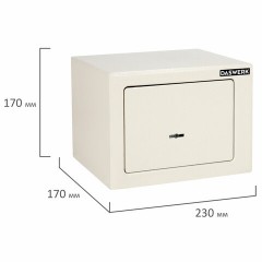 Сейф мебельный DASWERK SC-170KL (170х230х170 мм), ключевой замок, бежевый, 291339 - фото 4