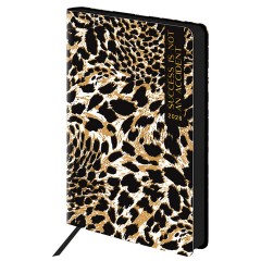 Ежедневник датированный 2026 А5 138x213 мм, BRAUBERG "Vista", под кожу, гибкий, "Leopard", 117452 - фото 5
