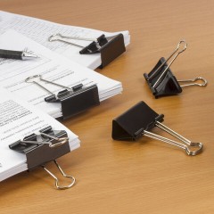 Зажимы для бумаг ПОВЫШЕННОЙ ВМЕСТИМОСТИ STAFF ECO, КОМПЛЕКТ 6 шт., 60 мм, на 280 листов, черные, картонная коробка, 274042 - фото 5