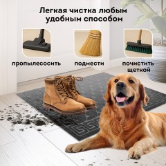 Коврик придверный 40х60 см, СЕРЫЙ, грязезащитный, 430 г/м2, фактурный рисунок ЧЕШУЙКИ, ЛЮБАША, 701058 Коврик придверный 40х60 см, СЕРЫЙ, грязезащитный, 430 г/м2, фактурный рисунок ЧЕШУЙКИ, ЛЮБАША, 701058 - фото 11