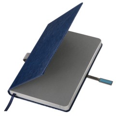 Ежедневник датированный 2026 А5 138x213 мм, BRAUBERG "Inspiration", под кожу, цветной срез, синий, 117474 - фото 5