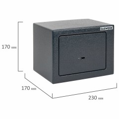 Сейф мебельный DASWERK SC-170KL (170х230х170 мм), ключевой замок, графит, 291337 - фото 4