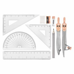 Готовальня BRAUBERG SCHOOL KIT, 11 предметов, циркуль 115 мм, циркуль 125 мм, чертежные принадлежности, персиковый цвет, 210717 Готовальня BRAUBERG SCHOOL KIT, 11 предметов, циркуль 115 мм, циркуль 125 мм, чертежные принадлежности, персиковый цвет, 210717 - фото 3