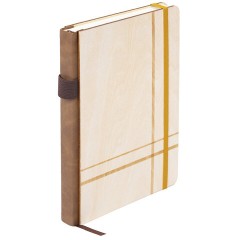 Ежедневник недатированный, А5, 145х210 мм, BRAUBERG "Natural", резинка-фиксатор, держатель для ручки, 160 л., деревянный, 117136