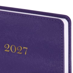 Ежедневник датированный 2027, А5, 138х213 мм, BRAUBERG "Elegant", под кожу, застежка, фиолетовый, 118015 - фото 3