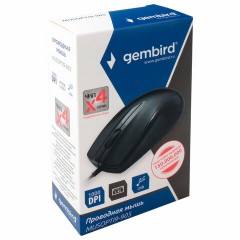 Мышь проводная GEMBIRD MUSOPTI9-905U, USB, 2 кнопки + 1 колесо-кнопка, оптическая, черная Мышь проводная GEMBIRD MUSOPTI9-905U, USB, 2 кнопки + 1 колесо-кнопка, оптическая, черная - фото 4