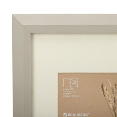 Рамка 21х30 см с паспарту 13х18 см, небьющаяся, аналог IKEA, багет 26 мм, МДФ, BRAUBERG "Zool", серая, 391377 Рамка 21х30 см с паспарту 13х18 см, небьющаяся, аналог IKEA, багет 26 мм, МДФ, BRAUBERG "Zool", серая, 391377 - фото 3