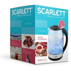 Чайник SCARLETT SC-EK27G10, 1,7 л, 1800 Вт, закрытый нагревательный элемент, стекло, черный Чайник SCARLETT SC-EK27G10, 1,7 л, 1800 Вт, закрытый нагревательный элемент, стекло, черный - фото 12