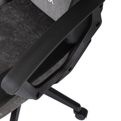 Кресло компьютерное BRABIX "Forcer GM-127", 2 подушки, экокожа/велюр, черное/серое, 533216 - фото 10