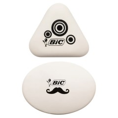 Набор ластиков BIC, "Mini Fun" 3 шт., белый с рисунком, 2 треугольных и 1 овальный, 927870 Набор ластиков BIC, "Mini Fun" 3 шт., белый с рисунком, 2 треугольных и 1 овальный, 927870 - фото 4