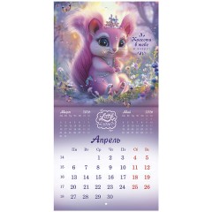 Календарь настенный перекидной 2026 г., BRAUBERG, 12 листов, 21,4х21,4 см, МИНИ, "Magic animals", 116943 - фото 7