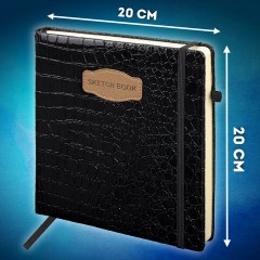 Скетчбук, слоновая кость 140 г/м2, 200х200 мм, 80 л., КОЖЗАМ, резинка, BRAUBERG ART CLASSIC, CROCO, черный, 116472 Скетчбук, слоновая кость 140 г/м2, 200х200 мм, 80 л., КОЖЗАМ, резинка, BRAUBERG ART CLASSIC, CROCO, черный, 116472 - фото 11
