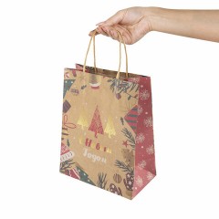 Пакет подарочный КОМПЛЕКТ 10 штук новогодний 18x10x23 см, "Merry Christmas", ЗОЛОТАЯ СКАЗКА, 592125 - фото 7