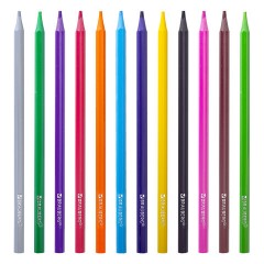 Карандаши цветные BRAUBERG, 12 цветов, цветной корпус, упаковка ПВХ-бокс, шестигранные, 182067 - фото 3