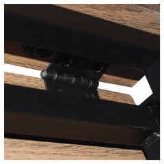 Стол на металлокаркасе BRABIX "LOFT CD-001", 800х440х740 мм, складной, цвет морёный дуб, 641209 - фото 9