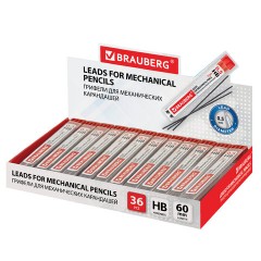 Грифели запасные 0,5 мм, HB, BRAUBERG, КОМПЛЕКТ 12 шт., "Hi-Polymer", 180445 - фото 5