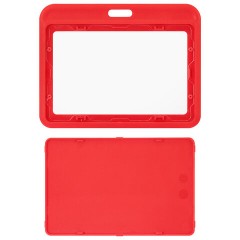 Бейдж горизонтальный (54х85 мм), красный, МАТОВАЯ ПОВЕРХНОСТЬ, BRAUBERG EXTRA, 238820 - фото 3