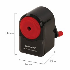 Точилка механическая BRAUBERG "ULTRA", для чернографитных и цветных карандашей, крепление к столу, корпус черный с красным, 228626 Точилка механическая BRAUBERG "ULTRA", для чернографитных и цветных карандашей, крепление к столу, корпус черный с красным, 228626 - фото 9