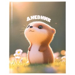 Дневник 1-4 класс 48 л., твердый, ЮНЛАНДИЯ, глянцевая ламинация, с подсказом, "Хомячок", 107579