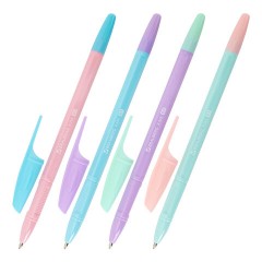 Ручки шариковые BRAUBERG "X-333 PASTEL MIX", НАБОР 8 ШТУК, СИНИЕ, узел 0,7 мм, линия письма 0,35 мм, 144535 - фото 2