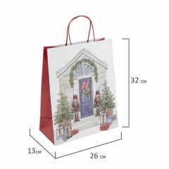 Пакет подарочный КОМПЛЕКТ 10 штук новогодний 26x32x13 см, "Новогодняя Сказка", ЗОЛОТАЯ СКАЗКА, 592131 Пакет подарочный КОМПЛЕКТ 10 штук новогодний 26x32x13 см, "Новогодняя Сказка", ЗОЛОТАЯ СКАЗКА, 592131 - фото 5