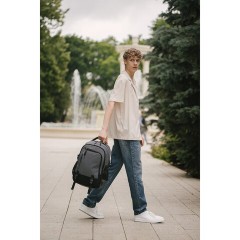 Рюкзак HEIKKI VALUABLE (ХЕЙКИ) универсальный, 2 отделения, отделение для ноутбука, серый, 48x33x19 см, 273871 - фото 9