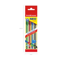 Ручки шариковые ERICH KRAUSE "Neo", набор 4 ЦВЕТА, 0,7 мм, европодвес, 47509 - фото 4